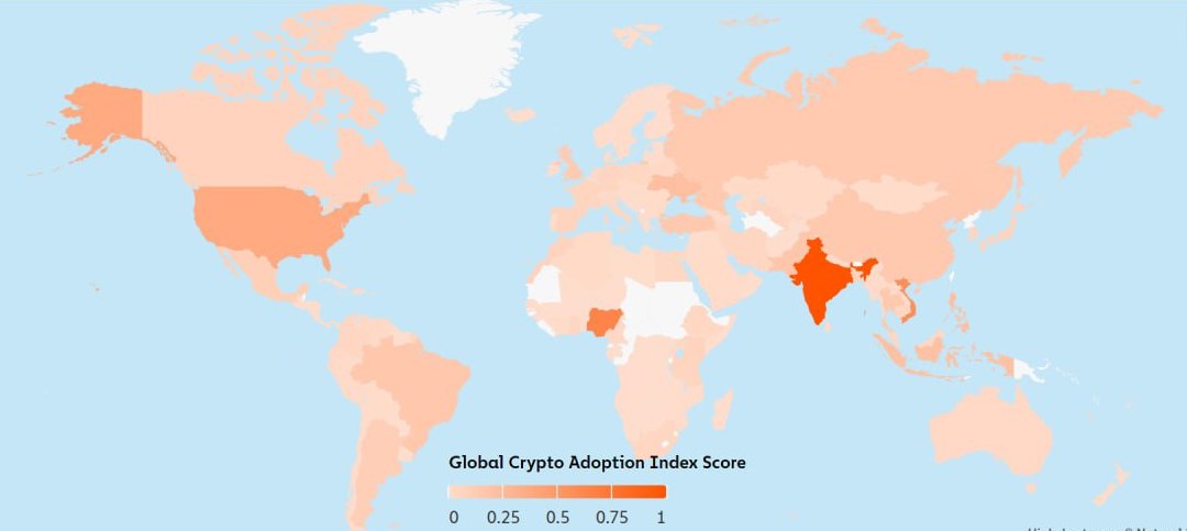 Cryptocurrency Mass Adoption Map. Source: Chainalysis 