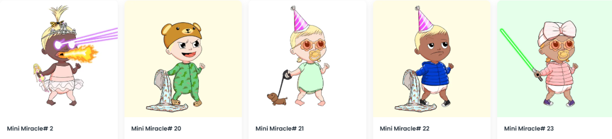 Mini Miracles NFT collection Source: https://opensea.io/collection/mini-miracles