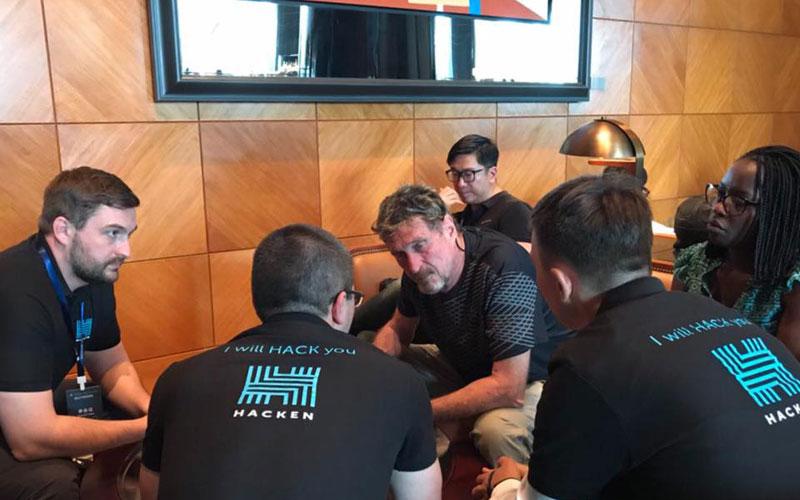 McAfee's meeting with Hacken's core team