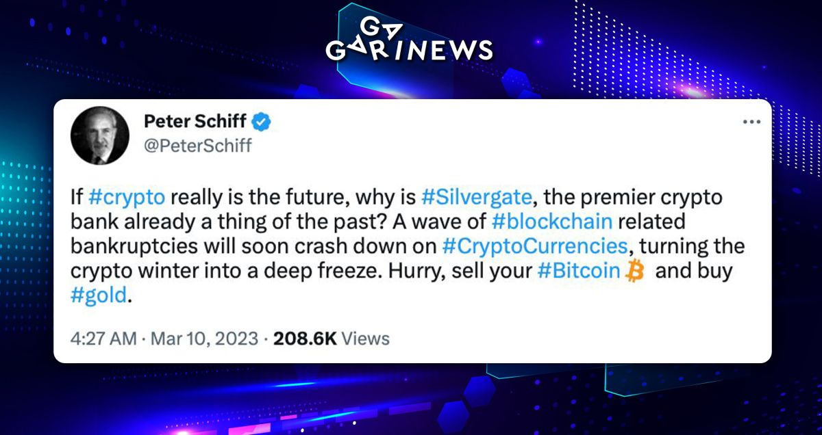 Photo - Peter Schiff advises to exchange bitcoin for gold yet again